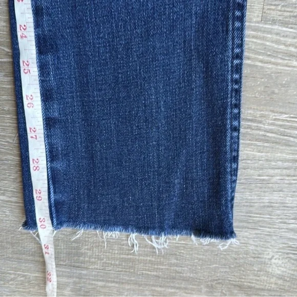 MOTHER High-Rise Straight Leg Jeans - Blue - High Waisted Rascal Sneak Fray - 27 - Picture 7 of 9